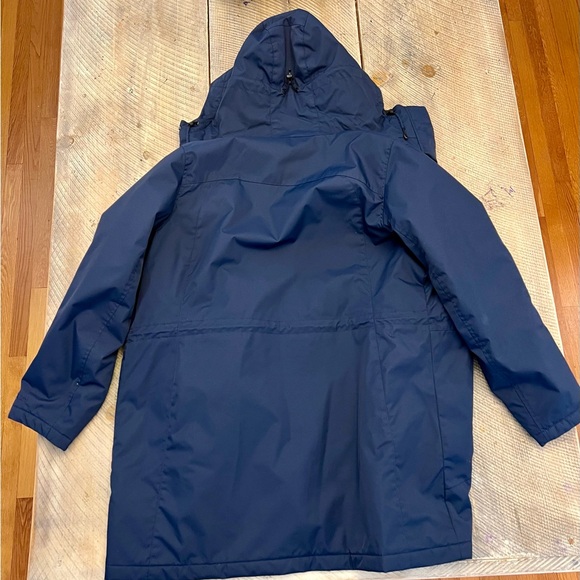 LL Bean Women’s Winter Warmer Coat XL Navy Hooded Parka Coat - Picture 6 of 6